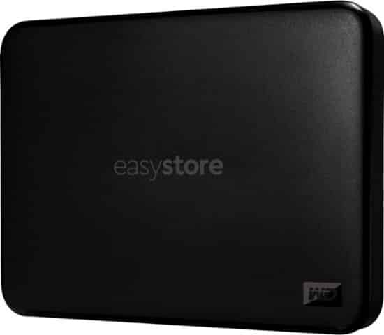 WD - Easystore 2TB External USB 3.0 Portable Hard Drive - Black