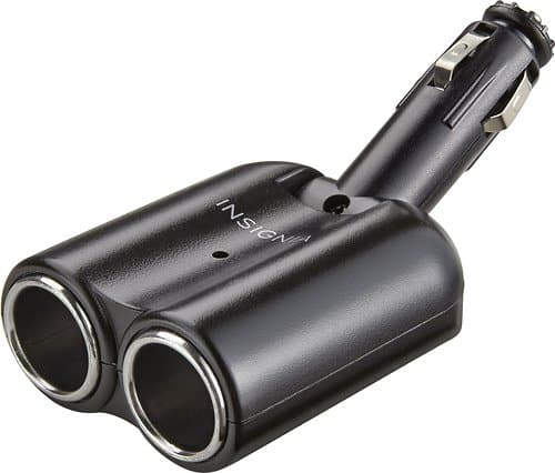 Insignia™ - Vehicle Power Adapter Splitter - Black