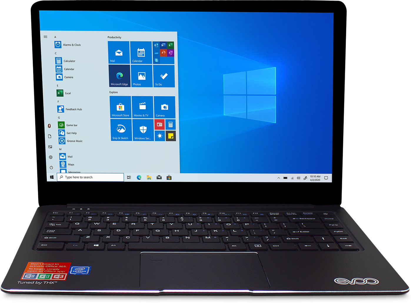 EVOO Ultra Thin Elite Series TEV-CE-141-2-BK Laptop