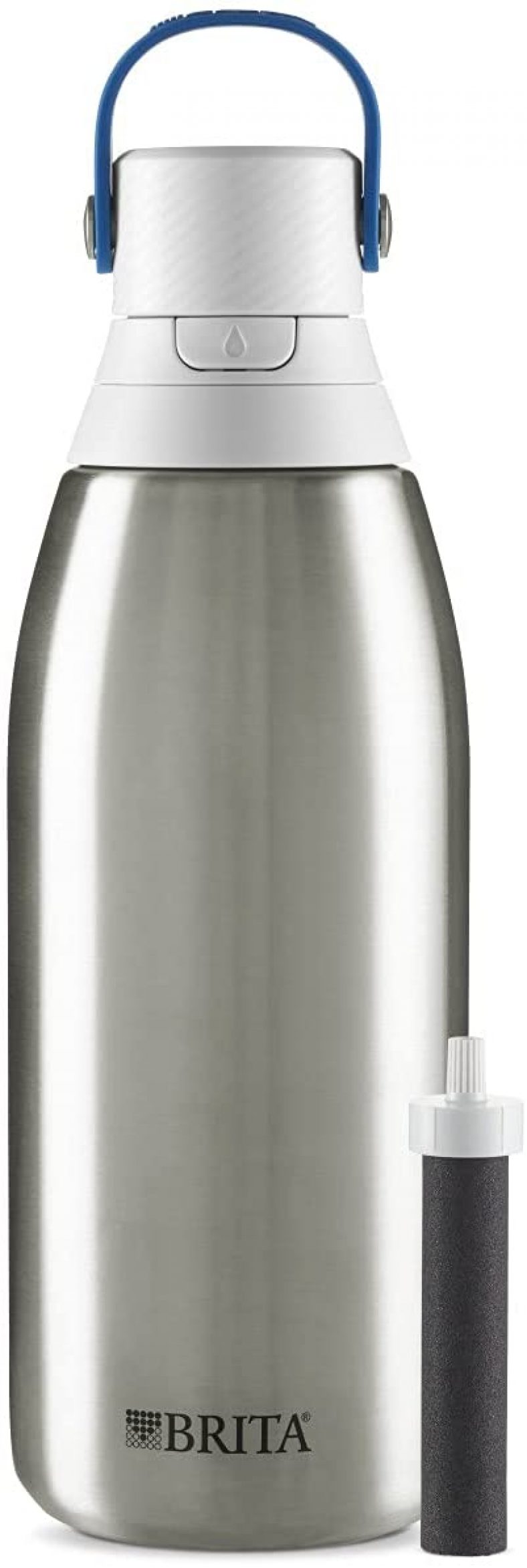 Brita Stainless Steel Water Filter Bottle, Stainless Steel, 32 Ounce, 1 Count deal on amazon