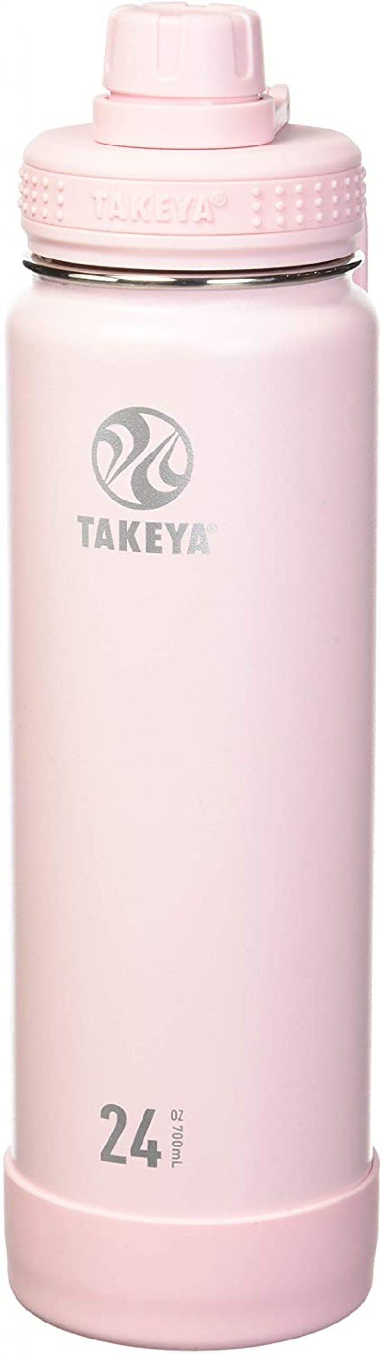 Takeya Actives Insulated Stainless Steel Water Bottle with Spout Lid, 24 oz, Blush sale on amazon