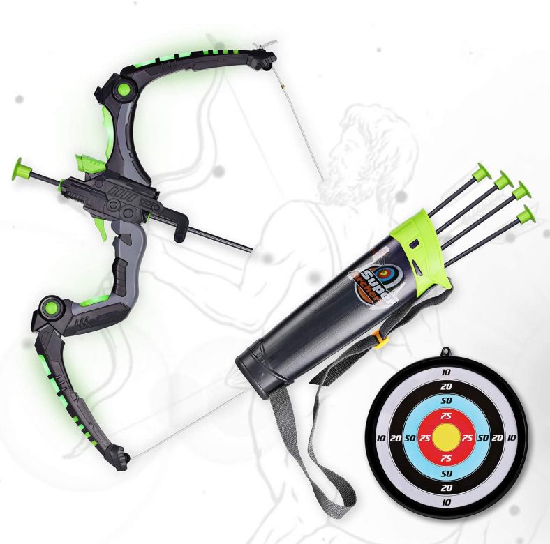SainSmart Jr. Kids Bow and Arrows, Light Up Archery Set for Kids Outdoor Hunting Game with 5 Durable Suction Cup Arrows, Luminous Bow and Sighting Device, Green from walmart deals