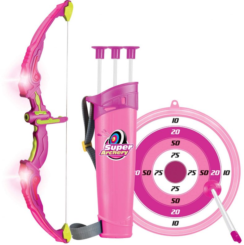 Click N’ Play Pink Light Up Bow and Arrow Archery Set for Girls Outdoor Hunting Play with 3 Suction Cups Arrows Target and Quiver from walmart deals