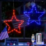 LOLStar 2 Pack 4th of July Decorations Window Lights,8 Modes Remote Control USB Power 12-Inch 30 LED Red Blue Outdoor Star Lights with Iron Frame,Patriotic Lights for 4th of July,Independence Day  – Grab the Amazon Offers