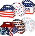 4th of July Party Favors Treat Boxes 24 PCS American Flag Theme Gift Boxes Candy Cardboard Cookies Goodies Bags Wrapping Boxes for Independence Day Party Supplies Patriotic Memorial Day Party Decorations from amazon offers