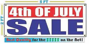4th OF JULY SALE Banner Sign NEW XXL Size Best Quality for the $$$$ RW&B @ebay deals