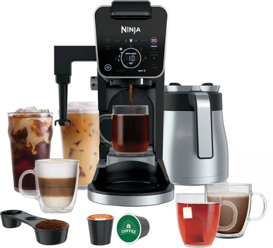 Ninja – DualBrew 12-Cup Specialty Coffee System with K-cup compatibility, 4 brew styles, and Frother – Black/Silver