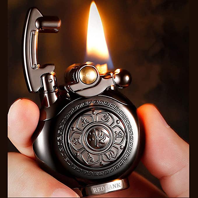 Vintage Antique Lighter,Reusable Windproof Trench Lighter,Cool Lighters ,Unique Birthday Gifts for Men Dad Husband (Black)  – Grab the today amazon offer & Deals