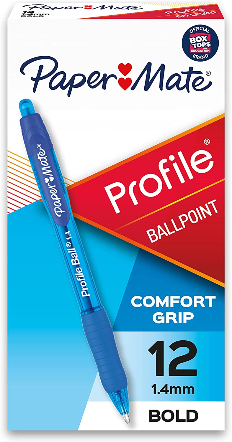 Paper Mate Profile Retractable Ballpoint Pens 12 count @amazon offers