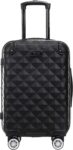 Kenneth Cole Reaction Diamond Tower Luggage Collection Lightweight Hardside Expandable 8-Wheel Spinner Travel Suitcase, Black, 20-Inch Carry On  – Grab the today amazon offer & Deals