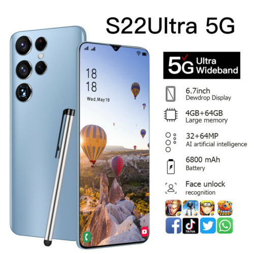 Ultra 6.7″HD Smart Phone 6800mAh Face ID Android10 4GB+64GB+128GB TF Card @ebay deals