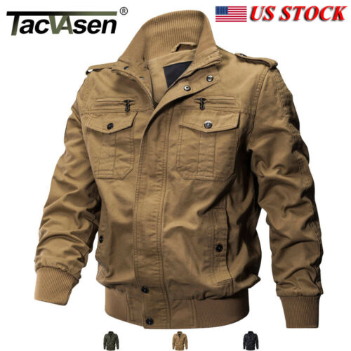 Tactical Men’s Military Cargo Jacket Cotton Coat Army Winter Work Bomber Jacket @ebay deals