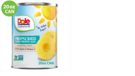 Dole Pineapple Slices in 100% Pineapple Juice, 20 oz Can