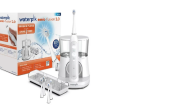 Waterpik Sonic-Fusion 2.0 Flossing Electric Toothbrush Set, 5 Brush Heads, White