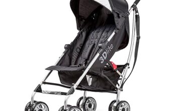 Ingenuity 3Dlite Convenience Stroller, Black – Lightweight Stroller with Aluminum Frame, Large Seat Area, 4 Position Recline, Extra Large Storage Basket – Infant Stroller for Travel and More