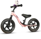 KRIDDO Toddler Balance Bike 2 Year Old, Age 24 Months to 5 Years Old, Early Learning Interactive Push Bicycle with Steady Balancing, Gift Bike for 2-5 Boys Girls, Pink