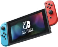 Nintendo Switch with Neon Blue and Neon Red Joy‑Con