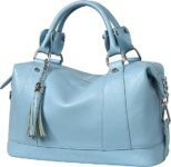 HESHE Womens Genuine Leather Purse Satchel Tote Bags Ladies Real Leather Bags Crossbody Handbags