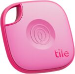 Tile by Life360 Mate – Bluetooth Tracker, Keys Finder and Item Locator for Keys, Bags and More. Phone Finder. Both iOS and Android Compatible. 1-Pack (Pink Punch)