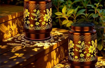 Solar Lanterns Outdoor Waterproof Hummingbird 2 Pack, Birthday Gifts for Women Mom Grandma, Garden Decor Hanging Solar Lights Outdoor Metal Lantern Decoration Outside for Yard, Patio