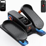 Under Desk Elliptical Machine, Electric Elliptical Leg Exerciser as Seen on TV for Seniors, Portable Quiet Seated Pedal Exerciser for Home Office with 12 Adjustable Speeds and Remote Control
