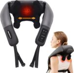 Neck Shoulder Back Massager with Heat, Width Adjustable Cordless Shiatsu Heated Massager for Pain Relief Deep Tissue, Brushless Motor 6D Kneading Massage Gifts for Women Men Mom Dad Birthday Christmas
