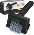 Electric Grill Brush BBQ Grill Cleaning Brush 450 RPM Stainless Steel Removable Head Type-C Rechargeable with LED Light Grill Cleaner Brush
