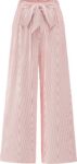 BTFBM Pants for Women 2026 Spring Clothes Striped High Waist Tie Knot Dressy Casual Wide Leg Palazzo Work Trousers Pants