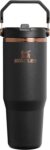 STANLEY x Messi IceFlow 2.0 Flip Straw Tumbler with Handle, 30 oz | Twist on Lid and Flip Up Straw | Leak Resistant Water Bottle | Insulated Stainless Steel | BPA-Free | Messi Goat Black