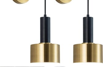 Battery Operated Wall Sconces Set of 2, Matte Black and Gold Hardwired or Wireless Wall Lighting with Remote, Adjustable Cord Hanging Sconce Light Fixture for Bedroom Living Room, E26 Base