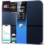 RunStar Scale for Body Weight, Precision Digital Bathroom Smart Scale with 3.5″ TFT Color Large Display for BMI Muscle Mass Heart Rate, 22 Body Composition Analyzer Sync APP, 400lb