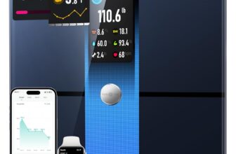 RunStar Scale for Body Weight, Precision Digital Bathroom Smart Scale with 3.5″ TFT Color Large Display for BMI Muscle Mass Heart Rate, 22 Body Composition Analyzer Sync APP, 400lb