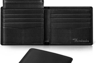 Wallet for Men, Premium Classic Mens Wallet Minimalist Slim Bifold Wallet, RFID Blocking Wallet with 10 Credit Card, 2 ID Window and 2 Cash Slots, Leather Compact Wallet, Front Pocket Card Holder