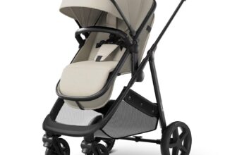 Mompush Wiz 2 in 1 Baby Stroller with Infant Pramette Mode, One Hand Fold Convertible Newborn to Toddler Stroller with Reversible Seat and Large UPF 50+ Canopy