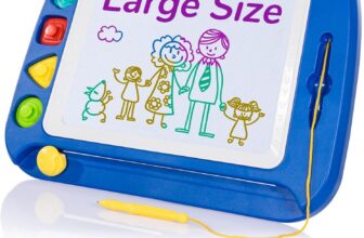 SGILE Toddler Toys for Kids, Large Magnetic Drawing Board for Birthday Gift, Toys for 1 2 3 4 Year Old Girls Boys, Etch & Sketch Pad with 4 Stamps, Learning and Educational, 16 ×13 in, Blue