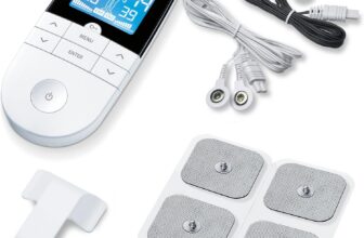 Beurer EM49 Digital TENS & EMS Device for Pain Relief and Muscle Stimulation, 15 TENS Programs, 35 EMS Programs, 2 Adjustable Channels with 4 Self-Adhesive Electrodes