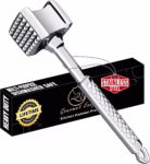 Gourmet Easy Classic Meat Tenderizer Tool, Non-Slip Grip Lifetime Replace