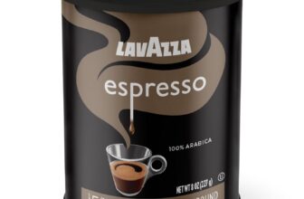 Lavazza Espresso Ground Coffee, Medium Roast, 100% Arabica, 8 oz Tin (Pack of 4)
